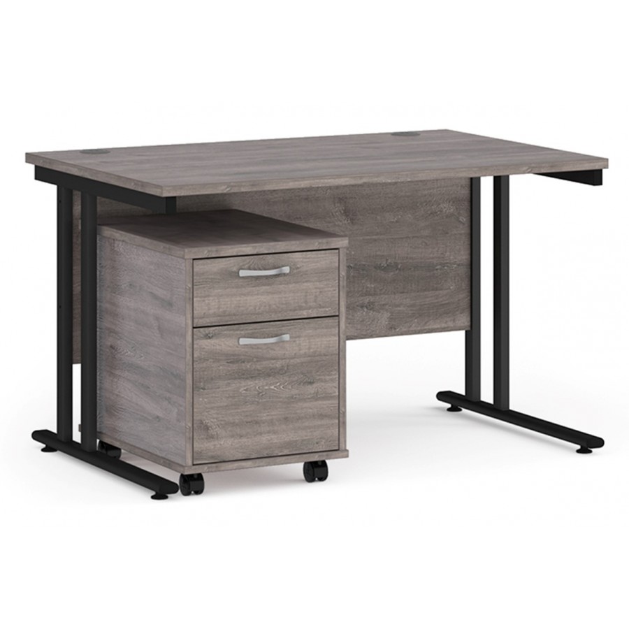 Maestro Straight Desk with Under Desk Pedestal